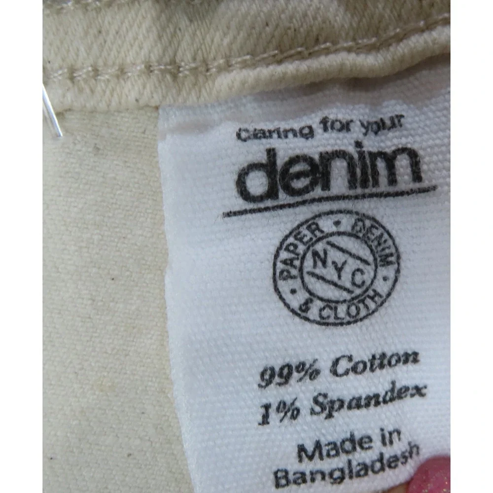 Paper Denim & Cloth Mens 30x30 Vintage Taper Jeans Ivory Straight NEW‎ READ